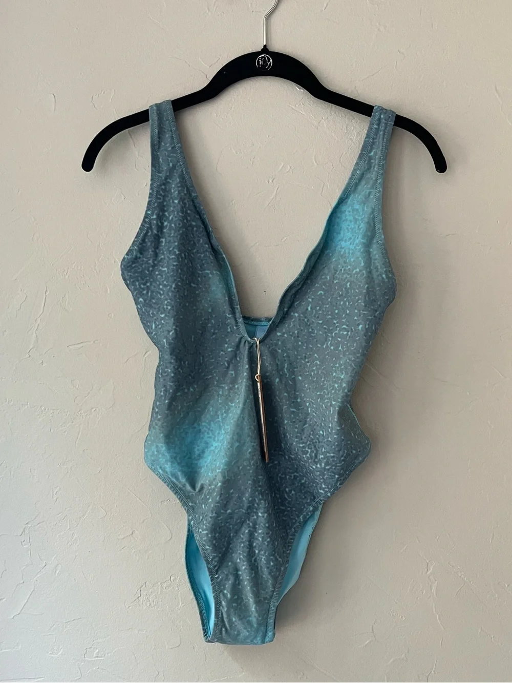 SKIMS Light Aqua One-Piece Swimsuit